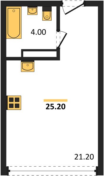 Фото №1: Студия 24&nbsp;м², 16/16&nbsp;эт. - Краснодар, Прикубанский внутригородской округ, мкр. Догма Парк, ул. Марины Цветаевой, 36