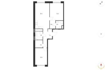 Фото №1: 2-комнатная квартира 68 м², 7/18 эт. - Москва Новомосковский административный округ