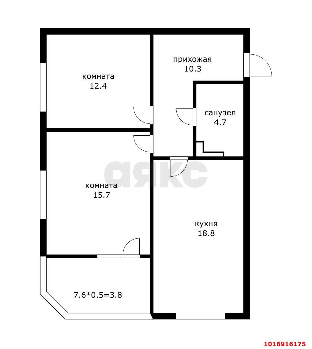 Фото №13: 2-комнатная квартира 70&nbsp;м², 23/24&nbsp;эт. - Краснодар, Прикубанский внутригородской округ, мкр. Любимово, 7