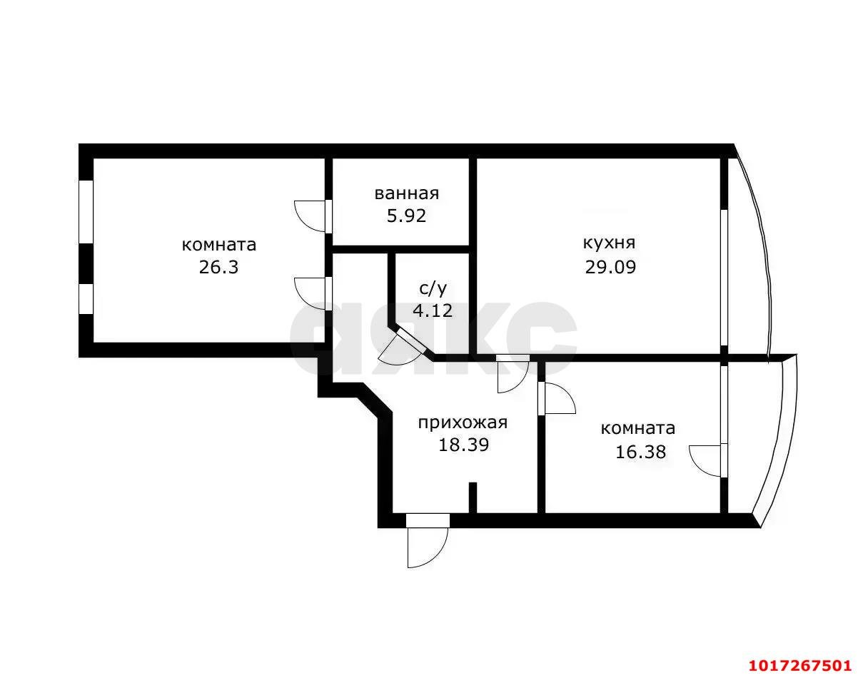 Фото №14: 2-комнатная квартира 105&nbsp;м², 6/6&nbsp;эт. - Краснодар, мкр. Западный внутригородской округ, ул. имени Дзержинского, 93/1