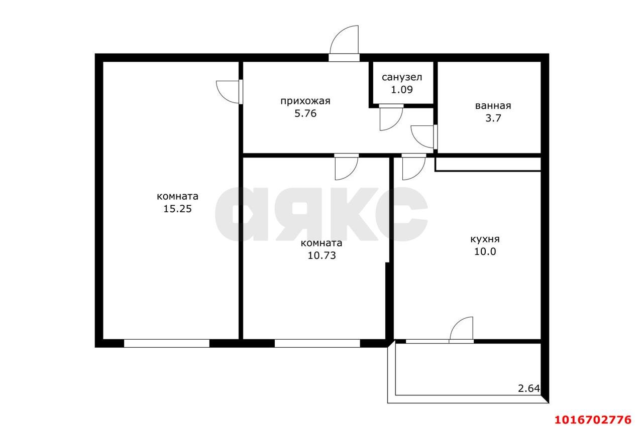 Фото №11: 2-комнатная квартира 50&nbsp;м², 12/25&nbsp;эт. - Краснодар, Карасунский внутригородской округ, жилой комплекс На Магистральной, мкр. Камвольно-суконный Комбинат, ул. Магистральная, 11к3