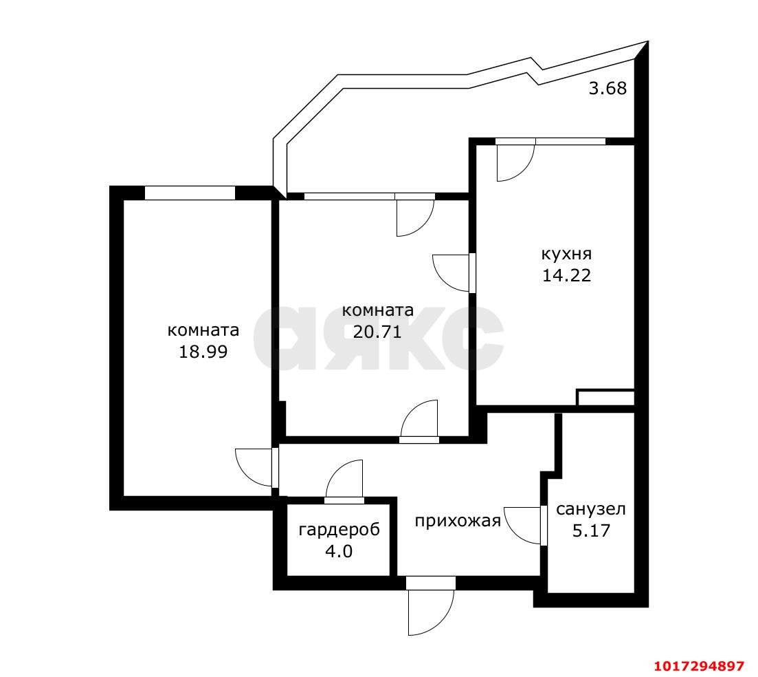 Фото №19: 2-комнатная квартира 80&nbsp;м², 8/12&nbsp;эт. - Краснодар, Прикубанский внутригородской округ, мкр. Фестивальный, ул. имени Тургенева, 107