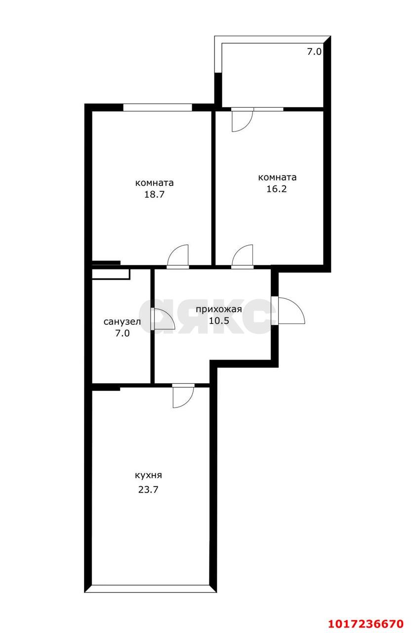Фото №22: 2-комнатная квартира 83&nbsp;м², 16/22&nbsp;эт. - Краснодар, Западный внутригородской округ, Фестивальный, мкр. ЖК Тургенев, ул. Дальняя, 8к1