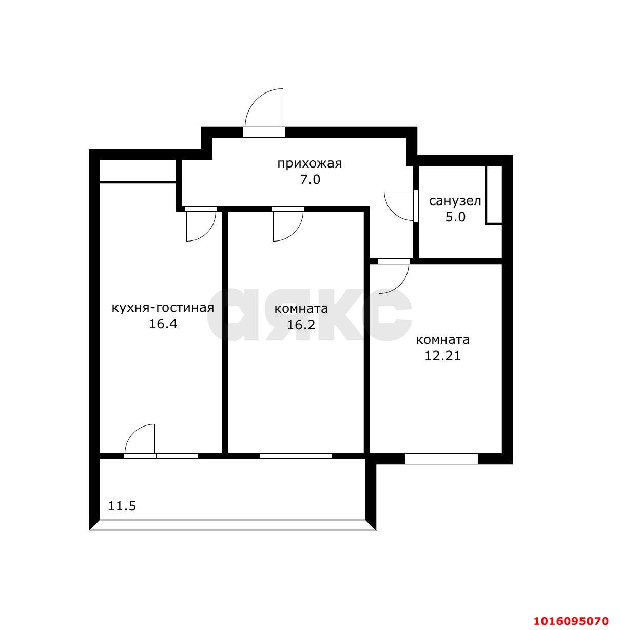 Фото №2: 2-комнатная квартира 68&nbsp;м², 13/25&nbsp;эт. - Краснодар, Карасунский внутригородской округ, ж/м Пашковский, ул. Бородинская, 156/2