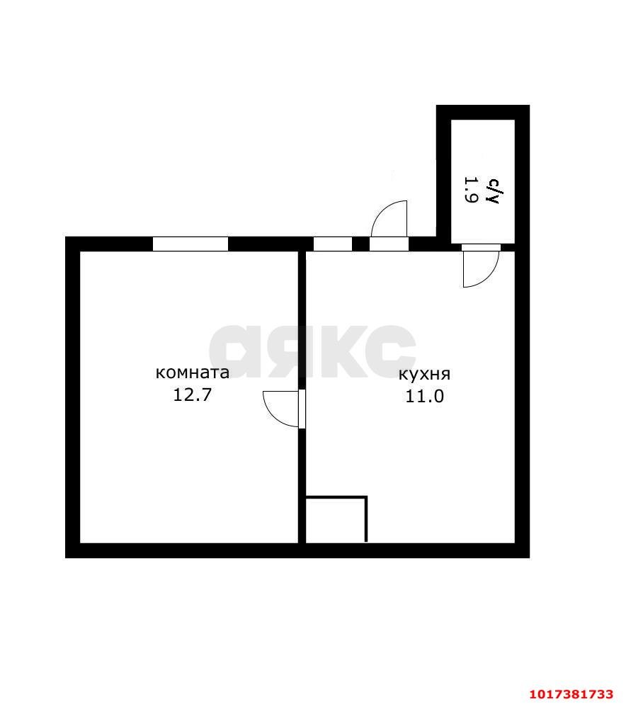 Фото №8: 1-комнатная квартира 26&nbsp;м², 1/1&nbsp;эт. - Краснодар, Центральный внутригородской округ, мкр. Центральный, ул. Митрофана Седина, 33