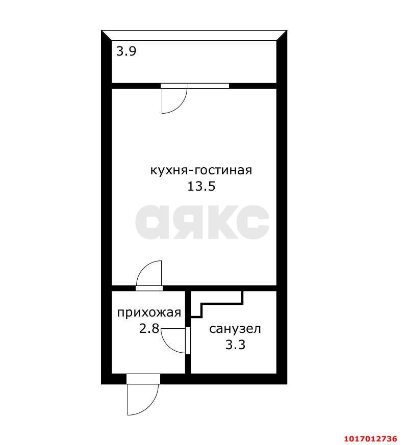 Фото №5: Студия 24&nbsp;м², 14/19&nbsp;эт. - Краснодар, Прикубанский внутригородской округ, имени Петра Метальникова, мкр. ЖК Победный, ул. Евгении Жигуленко, 13с1