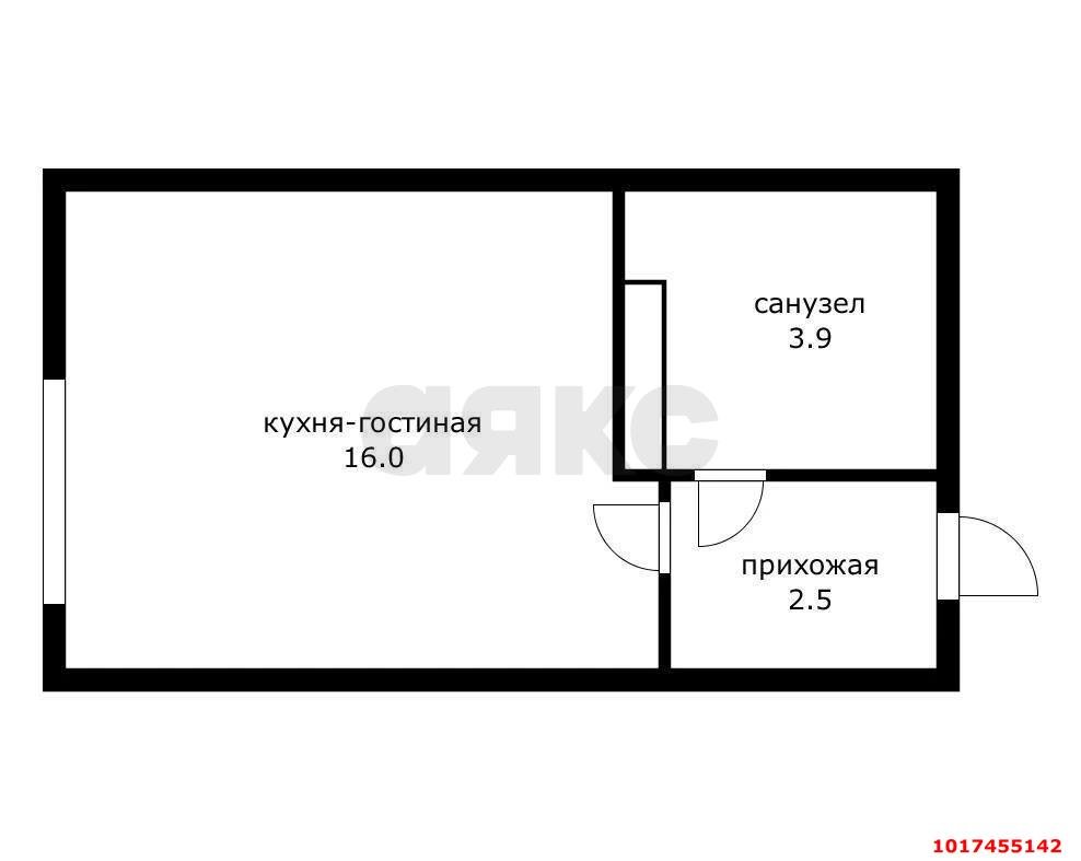 Фото №6: Студия 22&nbsp;м², 13/16&nbsp;эт. - Краснодар, Прикубанский внутригородской округ, мкр. жилой комплекс Самолёт-6, ул. Ивана Беличенко, 92к2
