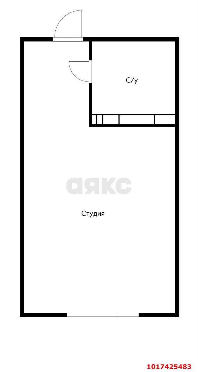 Фото №13: Студия 26&nbsp;м², 4/6&nbsp;эт. - Краснодар, Прикубанский внутригородской округ, Калинино, мкр. Завод Радиоизмерительных Приборов, ул. 1 Мая, 291