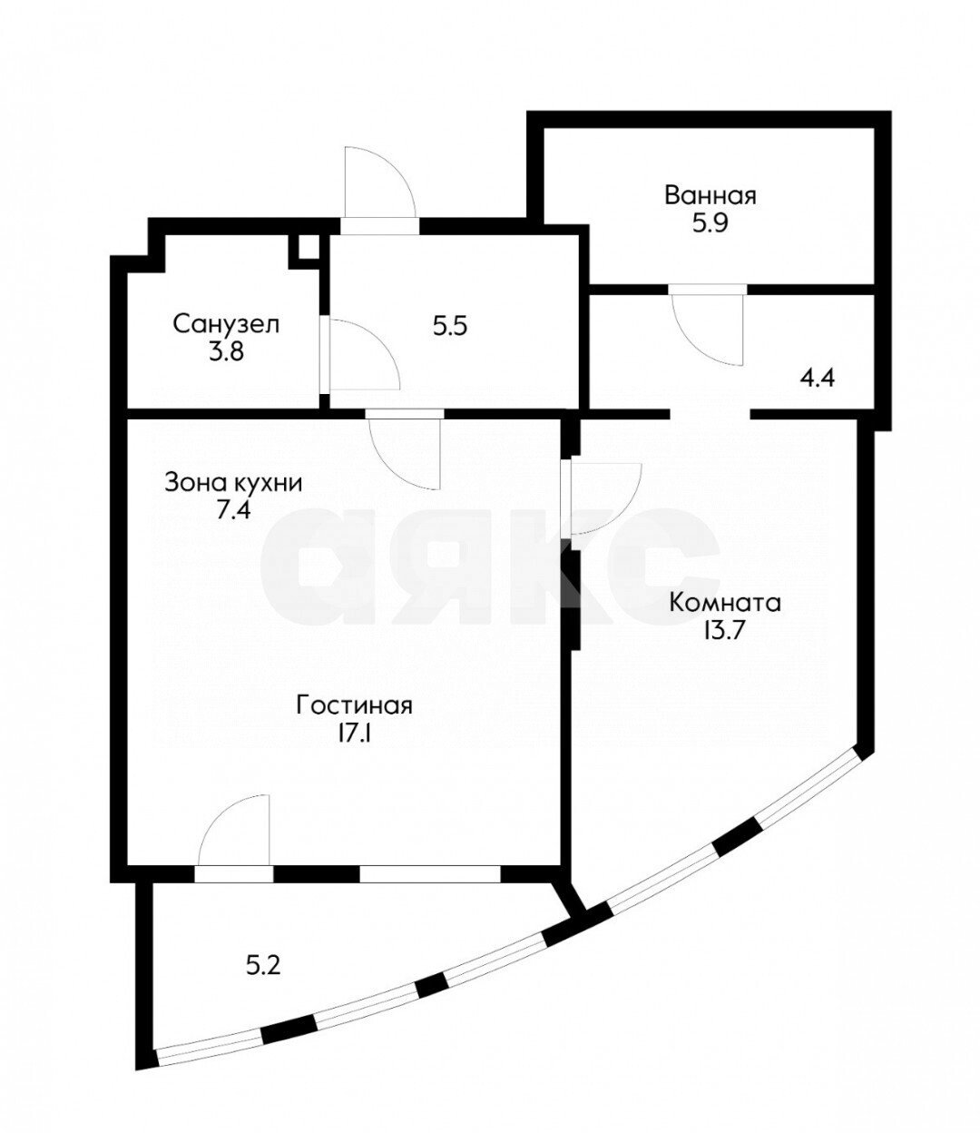 Фото №19: 2-комнатная квартира 60&nbsp;м², 4/45&nbsp;эт. - Москва, Хорошёво-Мнёвники, мкр. жилой комплекс Сидней Сити, к2/2