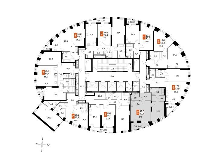 Фото №17: 2-комнатная квартира 60&nbsp;м², 4/45&nbsp;эт. - Москва, Хорошёво-Мнёвники, мкр. жилой комплекс Сидней Сити, к2/2