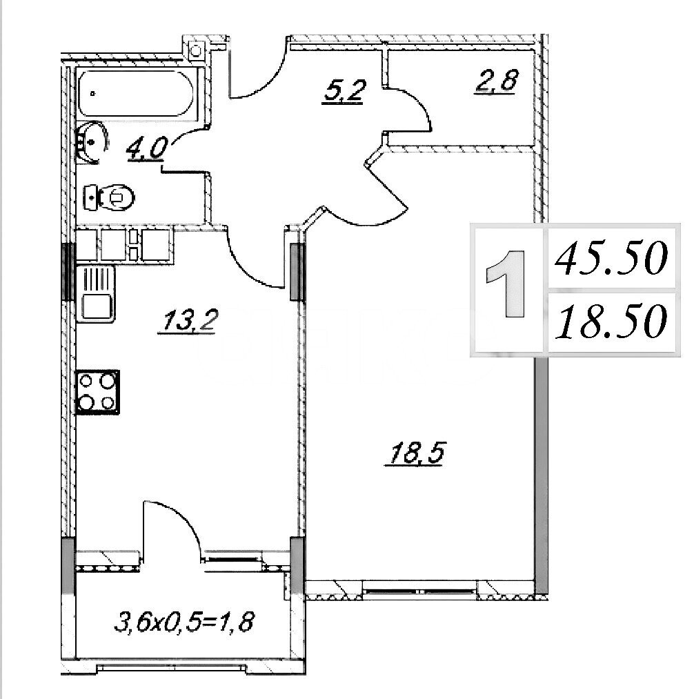 Фото №15: 1-комнатная квартира 45&nbsp;м², 4/6&nbsp;эт. - Анапа, мкр. ЖК Бельведер, ул. Таманская, 121к4