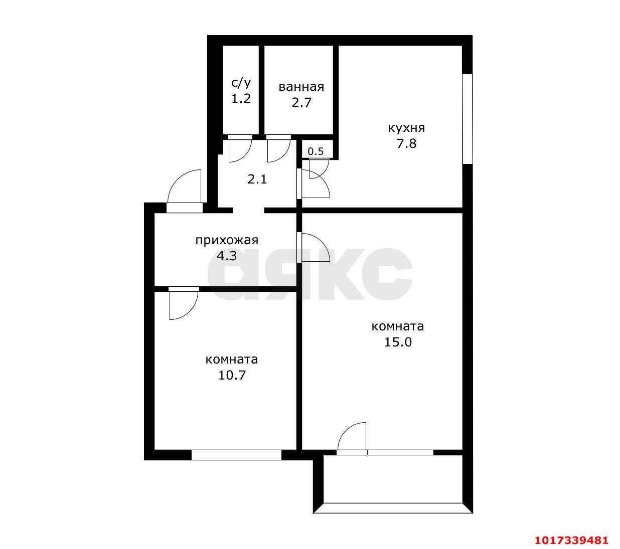 Фото №17: 2-комнатная квартира 50&nbsp;м², 3/12&nbsp;эт. - Краснодар, Карасунский внутригородской округ, мкр. Комсомольский, ул. Сормовская, 108
