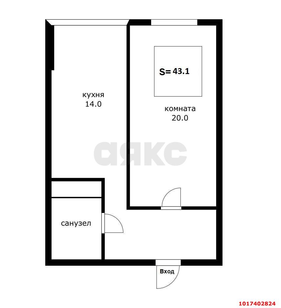 Фото №20: 1-комнатная квартира 43&nbsp;м², 3/24&nbsp;эт. - Краснодар, Западный внутригородской округ, Фестивальный, мкр. ЖК Тургенев, ул. Дальняя, 8к2