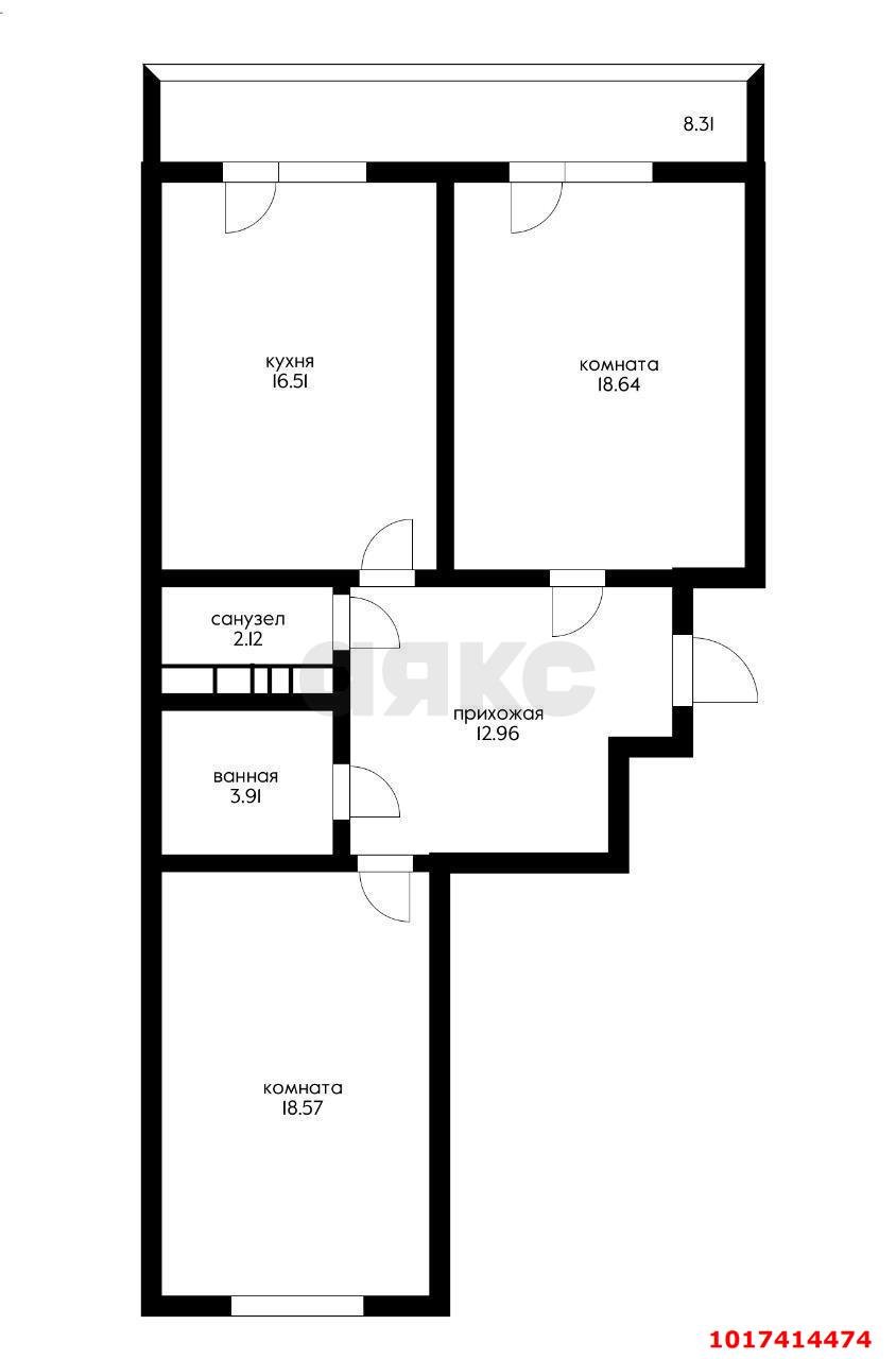 Фото №13: 2-комнатная квартира 73&nbsp;м², 10/20&nbsp;эт. - Краснодар, Западный внутригородской округ, ЖК Октябрьский, мкр. Центральный, ул. Октябрьская, 181/2