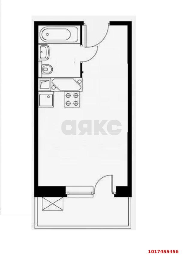 Фото №1: Студия 18&nbsp;м², 4/5&nbsp;эт. - Южный, ул. Войсковая, 8/2