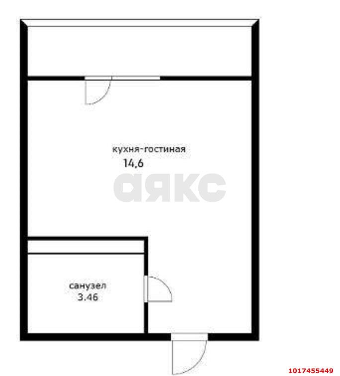 Фото №8: Студия 20&nbsp;м², 5/24&nbsp;эт. - Краснодар, Прикубанский внутригородской округ, мкр. ЖК Тёплые Края, ул. им. Александра Гикало, 11к2