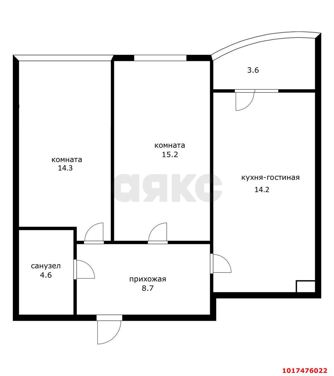 Фото №11: 2-комнатная квартира 60&nbsp;м², 15/18&nbsp;эт. - Краснодар, Прикубанский внутригородской округ, Россинского, мкр. жилой комплекс Атлант, ул. Адмирала Крузенштерна, 6