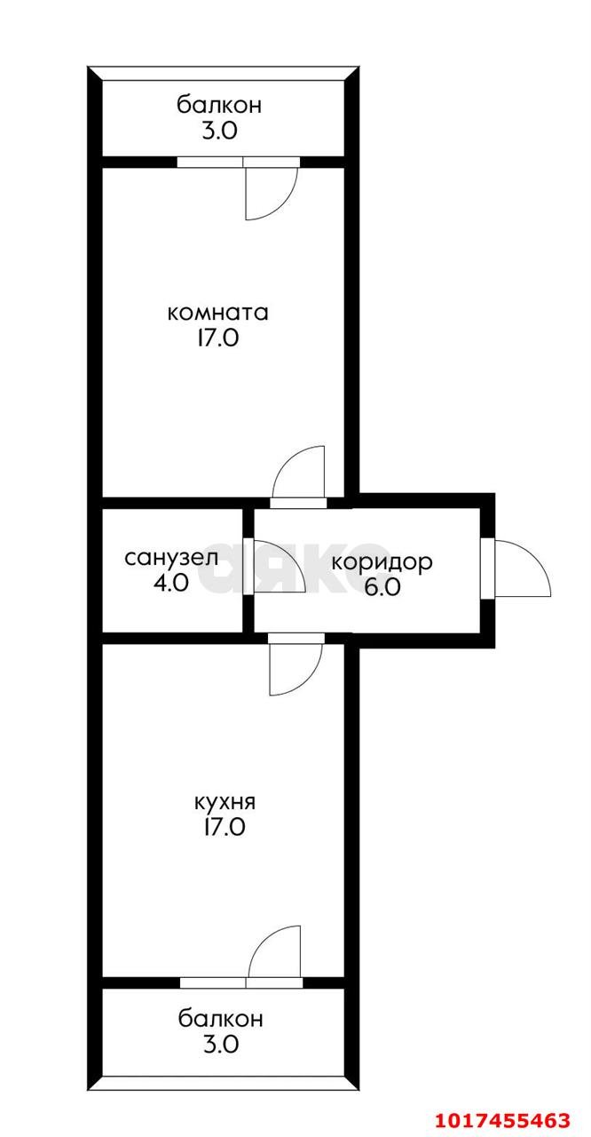 Фото №13: 1-комнатная квартира 49&nbsp;м², 2/16&nbsp;эт. - Краснодар, Прикубанский внутригородской округ, Восточный, мкр. жилой комплекс Квартал № 6, ул. имени Героя Советского Союза Якова Кобзаря, 2