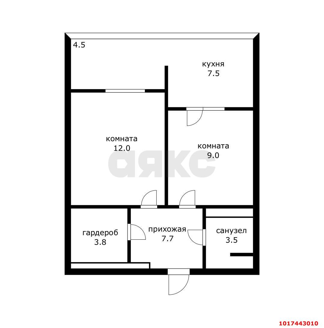 Фото №14: 2-комнатная квартира 48&nbsp;м², 23/24&nbsp;эт. - Краснодар, Западный внутригородской округ, Фестивальный, мкр. ЖК Маршал, ул. Гаражная, 87к1
