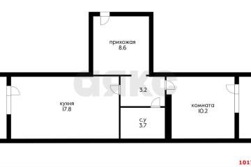 Фото №1: 1-комнатная квартира 50&nbsp;м², 1/16&nbsp;эт. - Краснодар, мкр. Гидростроителей, ул. Парусная, 20/3