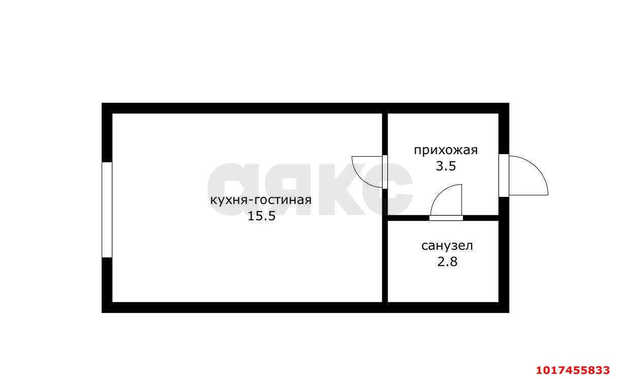 Фото №7: Студия 21&nbsp;м² - Знаменский, мкр. Карасунский внутригородской округ, ул. Виноградная, 2