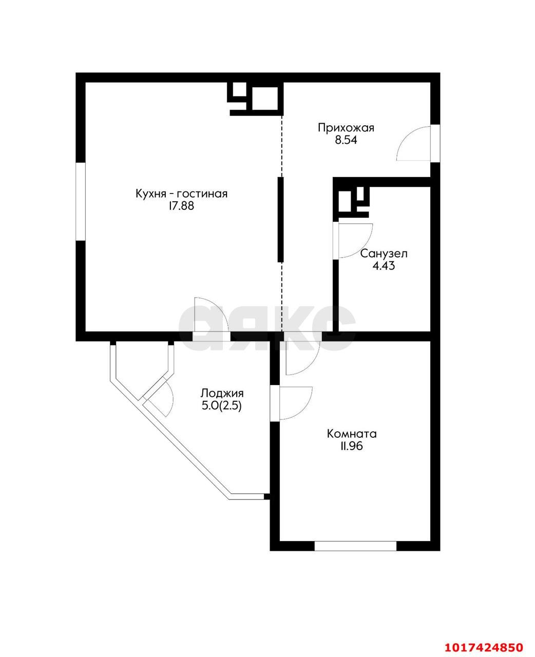 Фото №14: 1-комнатная квартира 45&nbsp;м², 12/17&nbsp;эт. - Краснодар, Прикубанский внутригородской округ, мкр. 2-я Площадка, ул. Ветеранов, 85к4