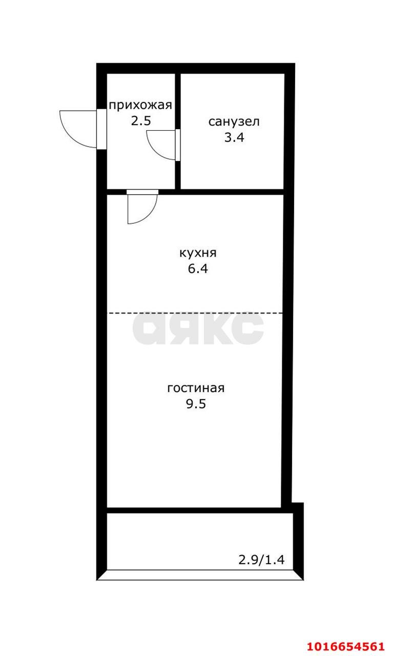 Фото №10: Студия 22&nbsp;м², 1/3&nbsp;эт. - Краснодар, Прикубанский внутригородской округ, мкр. ЖК Британия-2, ул. Измаильская, 78к1