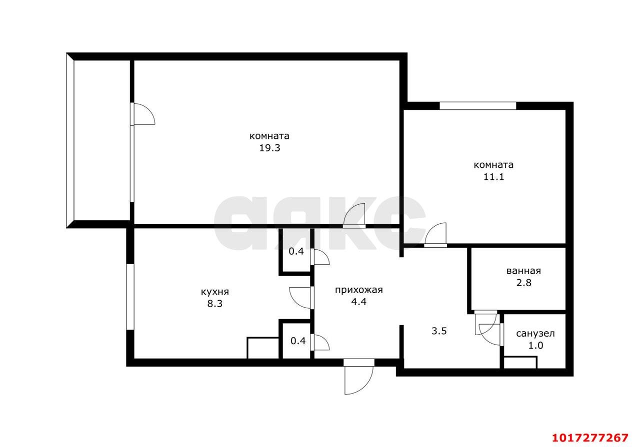 Фото №12: 2-комнатная квартира 51&nbsp;м², 9/12&nbsp;эт. - Краснодар, Карасунский внутригородской округ, мкр. Комсомольский, ул. Тюляева, 6/2