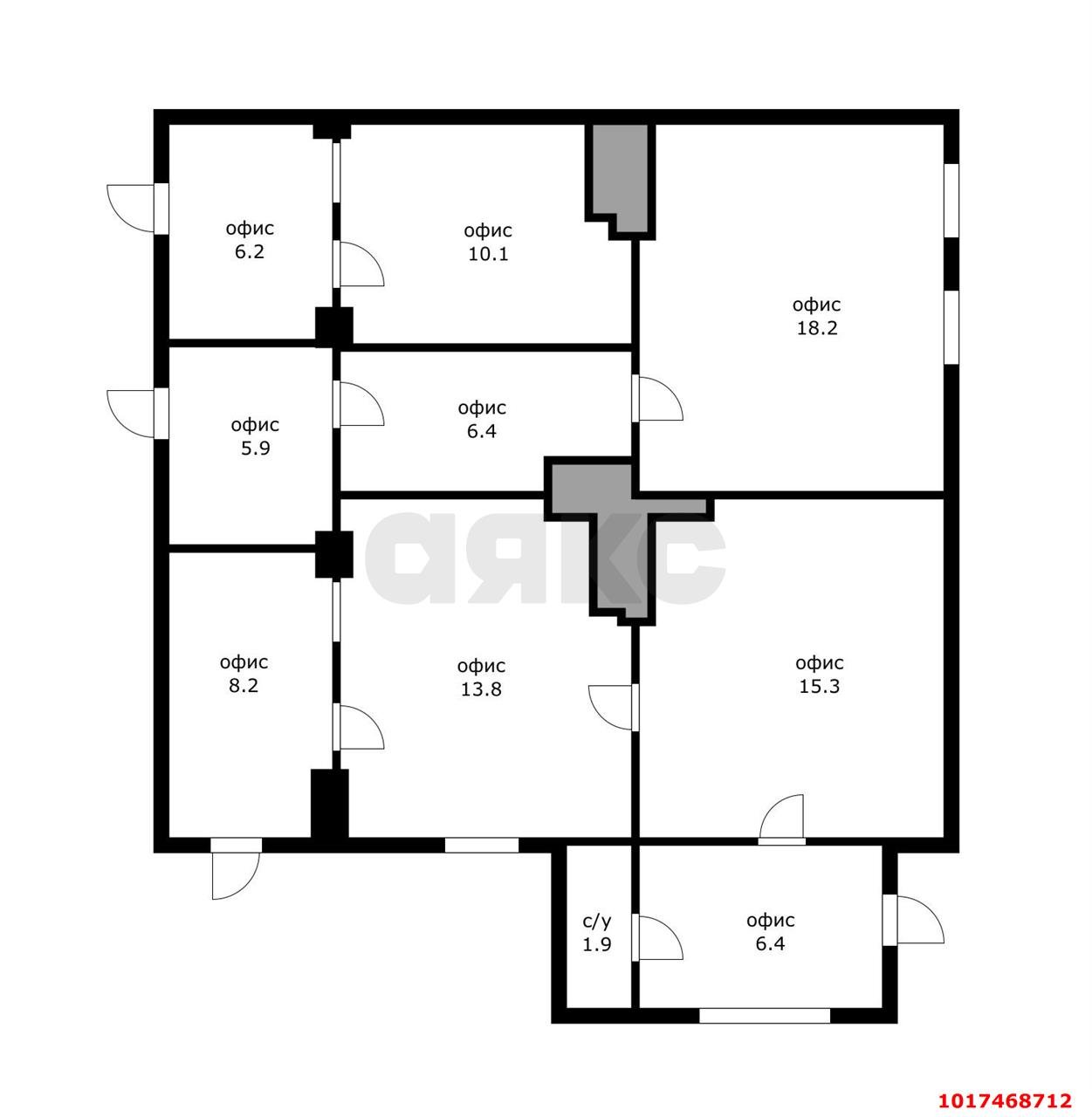 Фото №6: Офисное помещение 92&nbsp;м², 1/2&nbsp;эт. - Краснодар, Западный внутригородской округ, мкр. Центральный, ул. Мира, 9/1