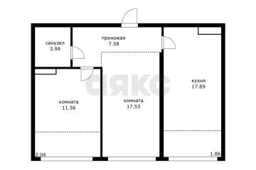 Фото №1: 2-комнатная квартира 63&nbsp;м², 20/24&nbsp;эт. - Краснодар, мкр. Черёмушки, ул. Обрывная, 132/1к27