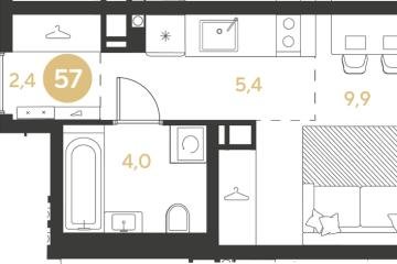 Фото №1: Студия 21 м², 4/9 эт. - Краснодар, мкр. Прикубанский внутригородской округ,