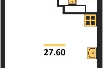 Фото №1: Студия 27 м², 9/16 эт. - Краснодар, мкр. жилой комплекс Самолёт-6,
