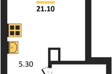 Фото №1: Студия 21 м², 11/16 эт. - Краснодар, мкр. ЖК Грейд,
