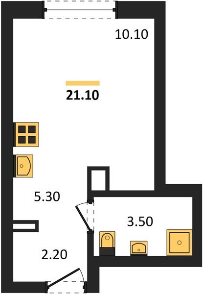 Фото №1: Студия 21&nbsp;м², 11/16&nbsp;эт. - Краснодар, Прикубанский внутригородской округ, мкр. ЖК Грейд