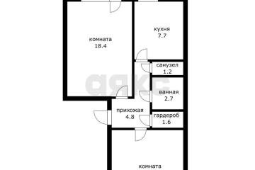 Фото №1: 2-комнатная квартира 48&nbsp;м², 1/5&nbsp;эт. - Яблоновский, ул. Космическая, 37