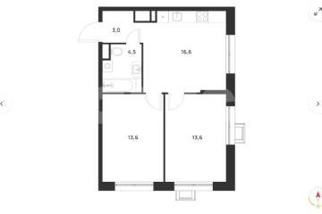 Фото №1: 2-комнатная квартира 51 м², 10/18 эт. - Москва Новомосковский административный округ
