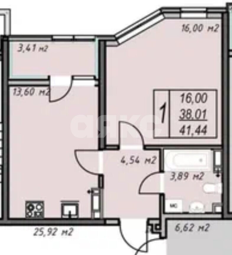Фото №21: 1-комнатная квартира 41&nbsp;м², 5/14&nbsp;эт. - Анапа, мкр. жилой комплекс Гарант, ул. Супсехское шоссе, 47к1