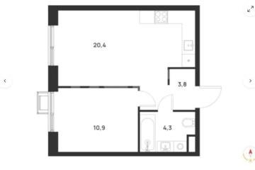 Фото №1: 2-комнатная квартира 39 м², 15/18 эт. - Москва Новомосковский административный округ