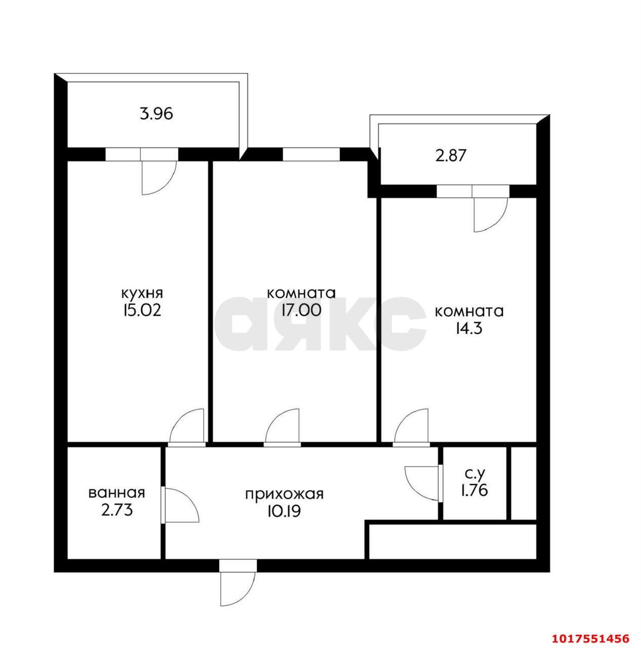 Фото №8: 2-комнатная квартира 67&nbsp;м², 16/16&nbsp;эт. - Краснодар, Прикубанский внутригородской округ, Музыкальный, мкр. ЖК Территория Счастья, ул. Евгении Жигуленко, 3