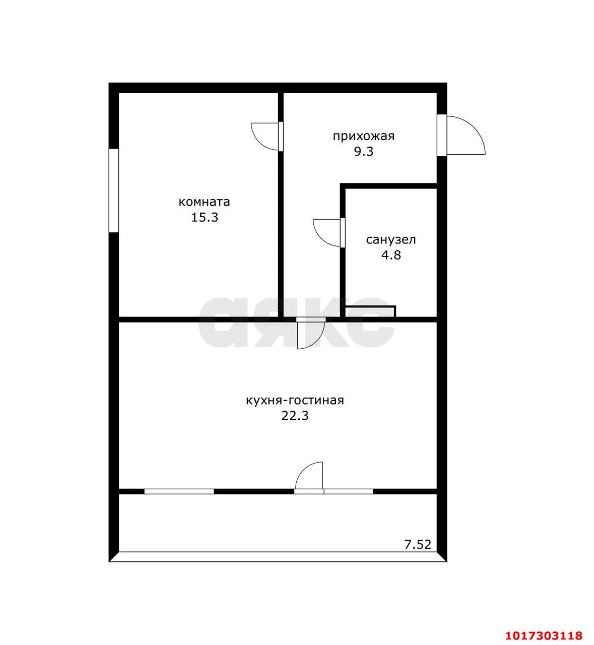 Фото №10: 2-комнатная квартира 51&nbsp;м², 13/13&nbsp;эт. - Краснодар, Прикубанский внутригородской округ, Славянский, мкр. Светлоград, ул. Красных Партизан, 1/4к4