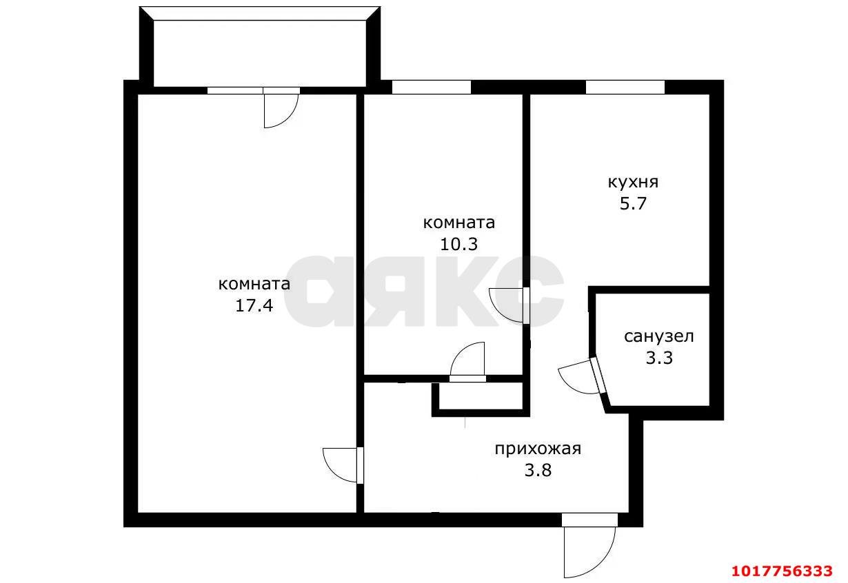 Фото №6: 2-комнатная квартира 42&nbsp;м², 2/5&nbsp;эт. - Краснодар, Центральный внутригородской округ, мкр. Центральный, ул. Коммунаров, 205