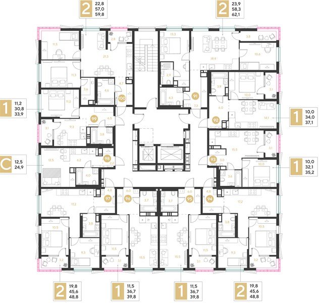 Фото №8: Студия 24&nbsp;м², 17/18&nbsp;эт. - Краснодар, мкр. Прикубанский внутригородской округ