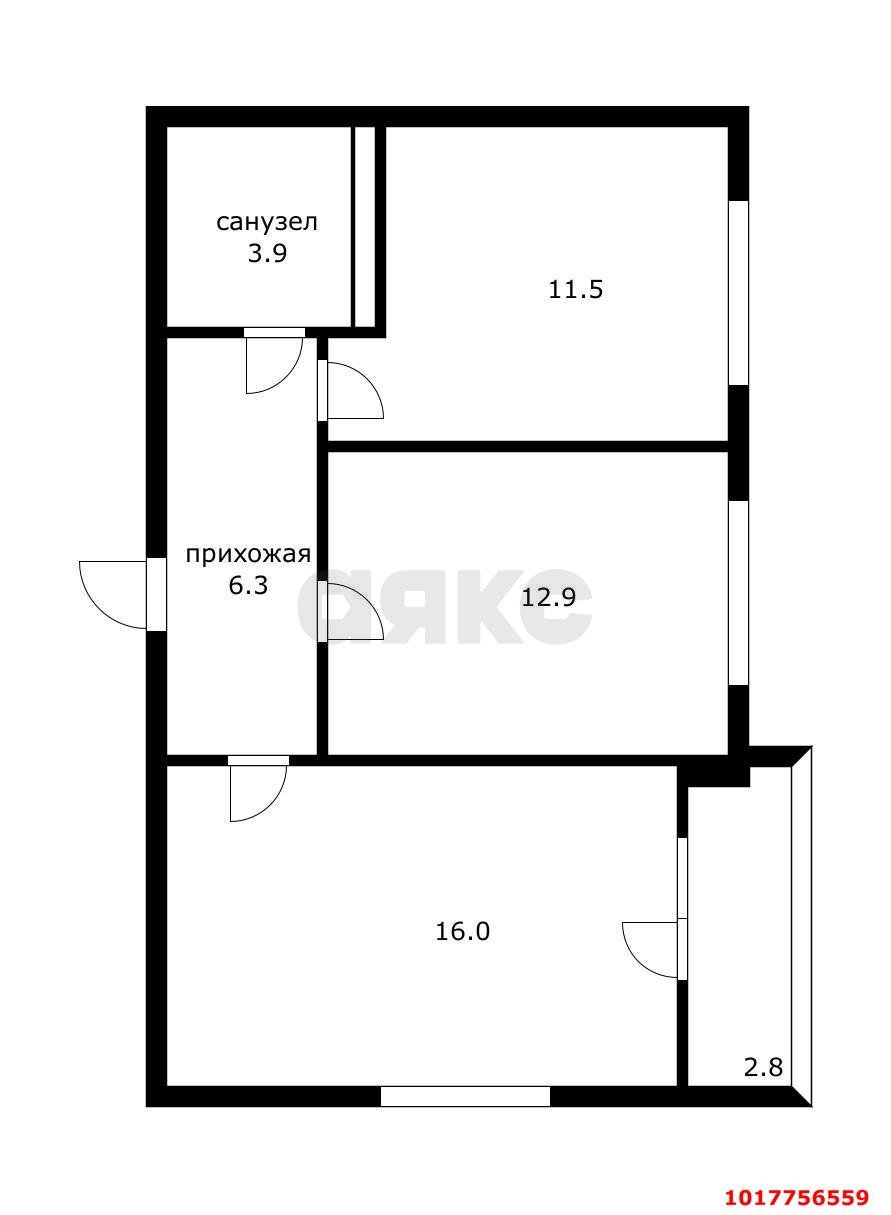 Фото №2: 2-комнатная квартира 53&nbsp;м², 15/16&nbsp;эт. - Краснодар, Карасунский внутригородской округ, мкр. ЖК Смородина, ул. имени Владимира Жириновского, 1к3