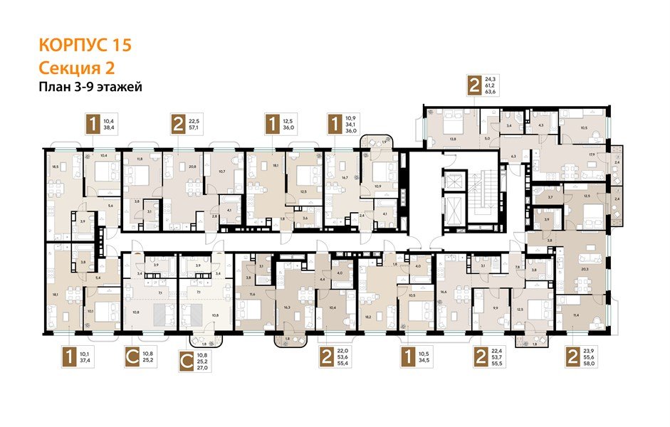 Фото №8: Студия 25&nbsp;м², 9/18&nbsp;эт. - Краснодар, Прикубанский внутригородской округ, мкр. ЖК Грейд