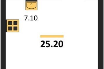 Фото №1: Студия 25 м², 9/18 эт. - Краснодар, мкр. ЖК Грейд,