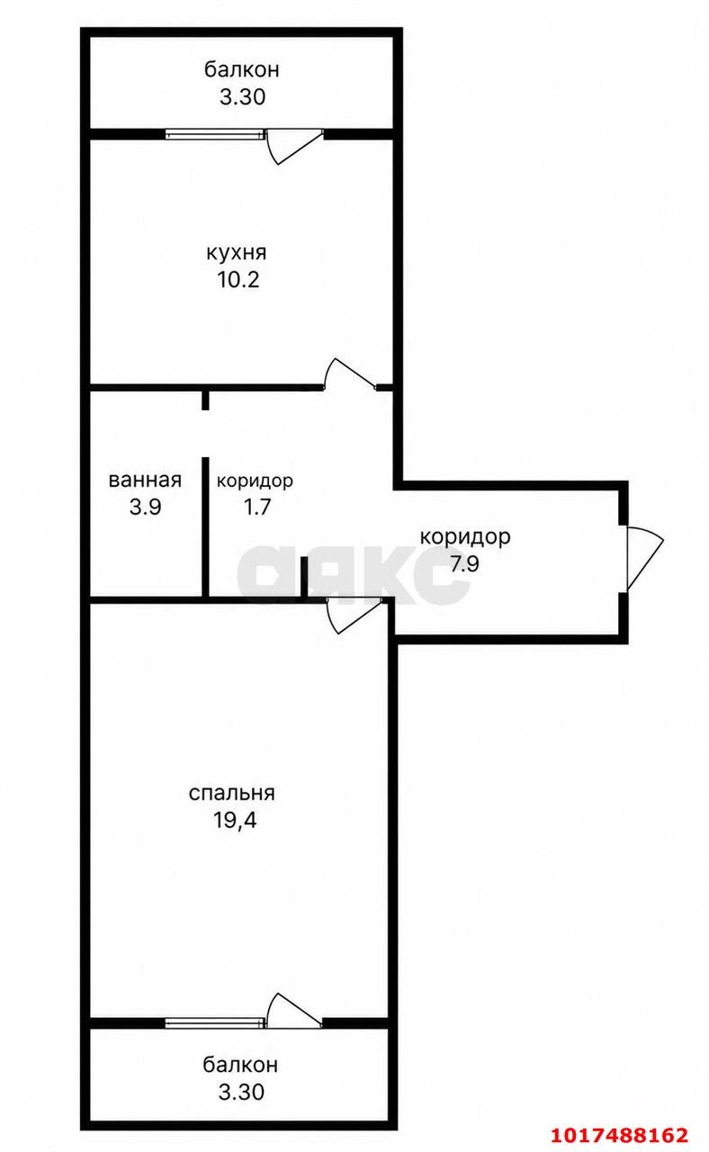 Фото №8: 1-комнатная квартира 46&nbsp;м², 16/16&nbsp;эт. - Краснодар, Прикубанский внутригородской округ, мкр. Московский, ул. имени Николая Семеновича Котлярова, 1