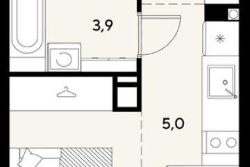 Фото №1: Студия 22 м², 6/18 эт. - Краснодар, мкр. ЖК Грейд,