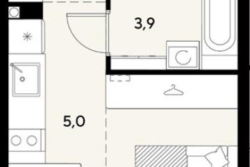 Фото №1: Студия 22 м², 2/18 эт. - Краснодар, мкр. ЖК Грейд,
