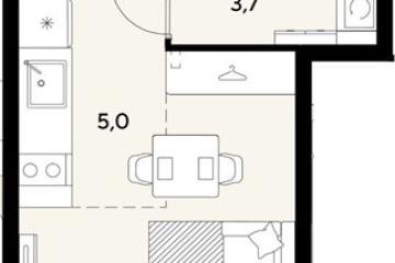 Фото №1: Студия 22 м², 2/18 эт. - Краснодар, мкр. ЖК Грейд,