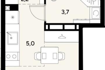 Фото №1: Студия 20 м², 17/18 эт. - Краснодар, мкр. ЖК Грейд,